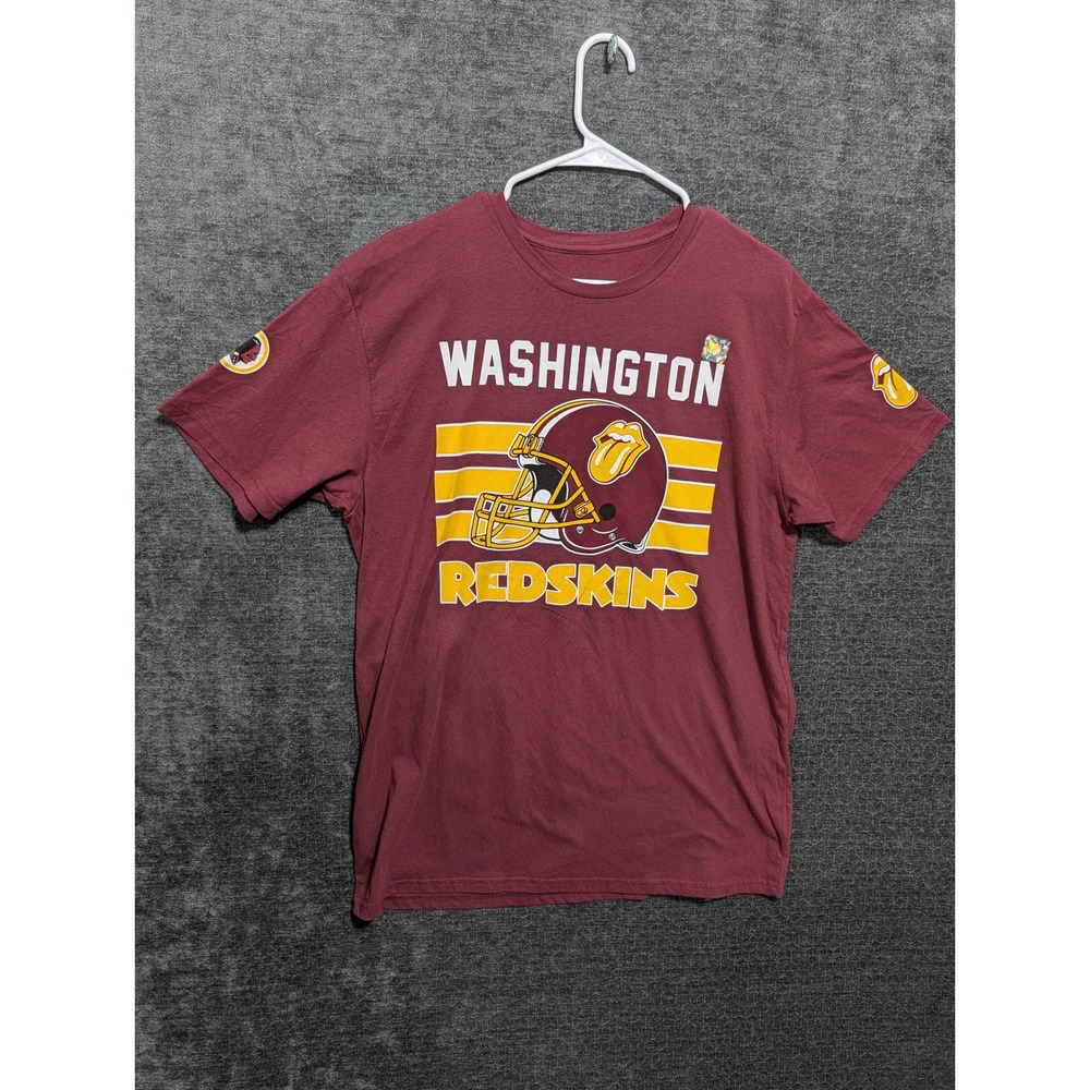 Rolling Stones NFL Washington Redskins T-Shirt Large Maroon Band Tee 2019